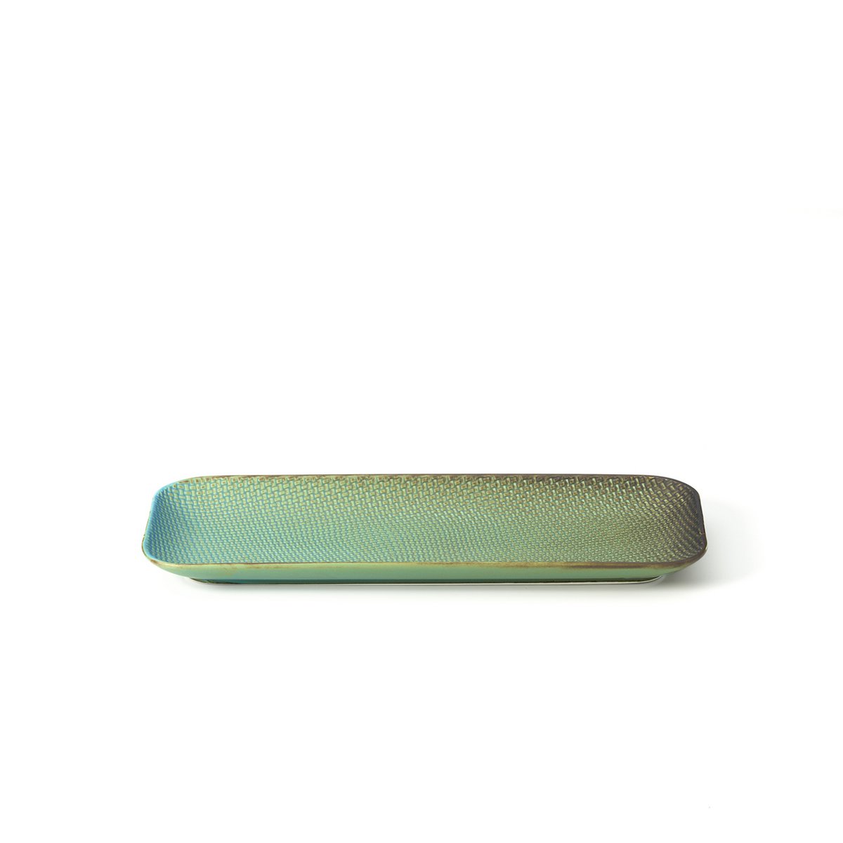 Keramisch bord Lagune blauw