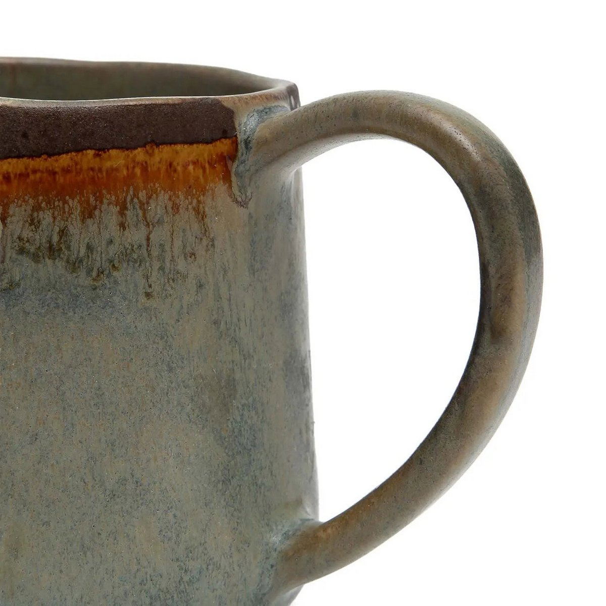 Aardewerk mok coa bruin/groen