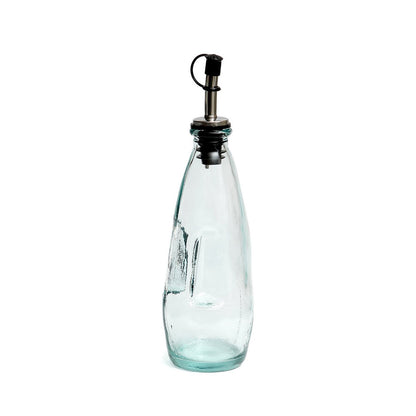 Glazen olijfoliefles NÂ°03 blauw