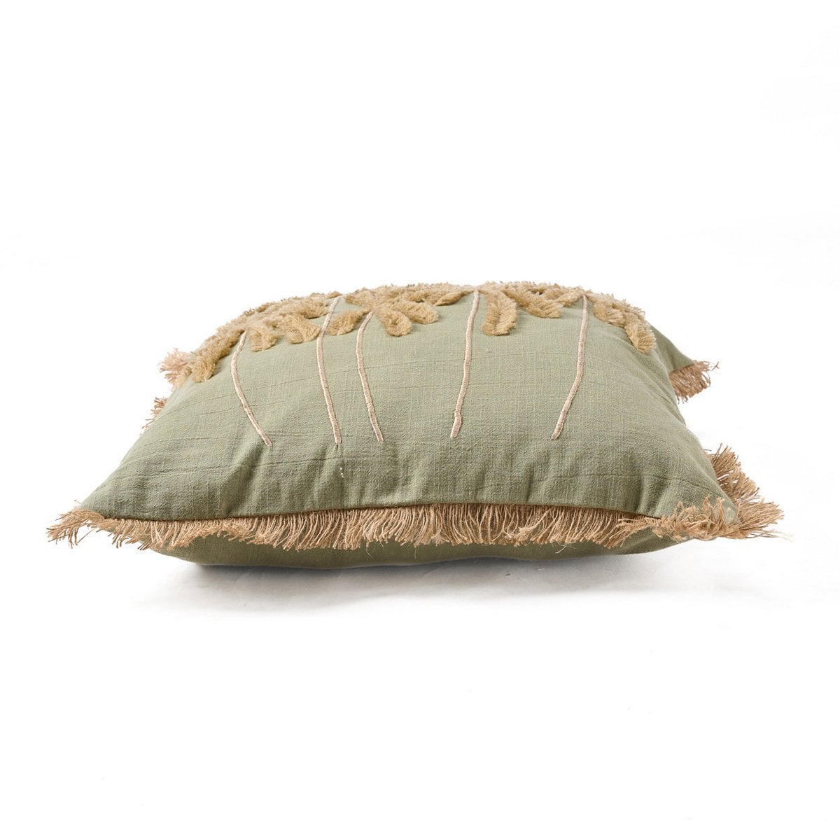 Katoenen kussenhoes Tropical breeze bosgroen