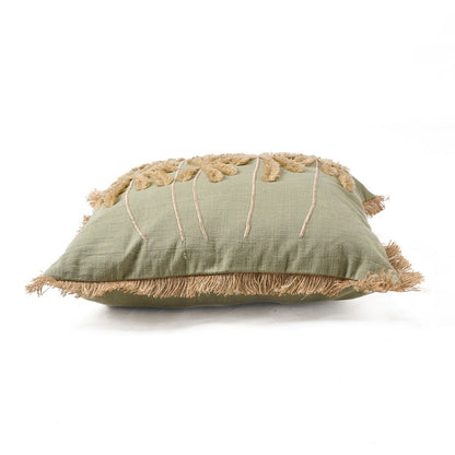 Katoenen kussenhoes Tropical breeze bosgroen