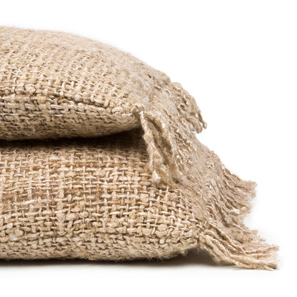Katoen kussenhoes Oh my gee beige - 35 x 100 cm