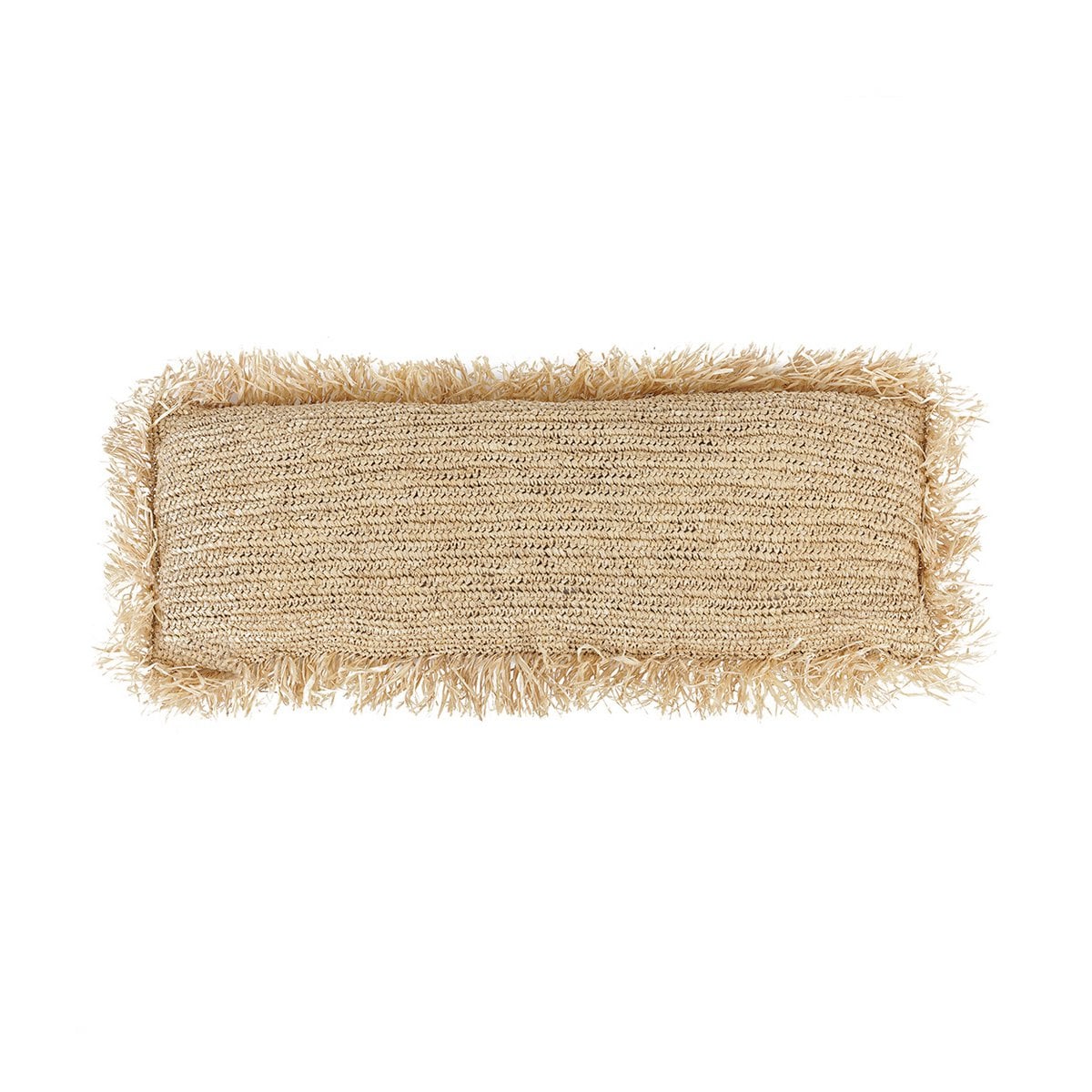 Raffia kussenhoes Rechthoekig naturel - 35x100 cm