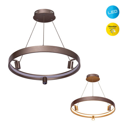 LED Hanglamp Tristan Staal - Ø 58 cm