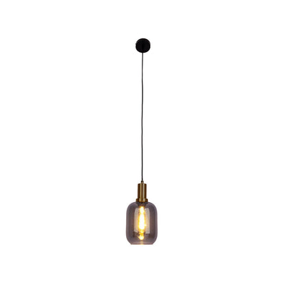 Hanglamp Fumo 1-Lichts Zwart - 150 cm (E14)