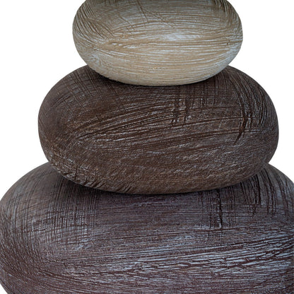 Keramische tafellamp "Stoney", keramische tafellamp in bruin, met E14 - aansluiting, tafellamp voor eetkamer, woonkamer, gang of kantoor, of als een bedlamp, 31 cm hoog - OutHome