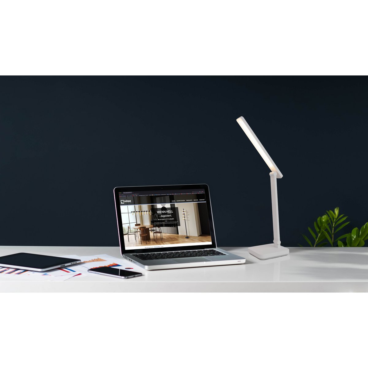 LED Tafellamp Mover Wit - 38 cm (Dimbaar/CCT)