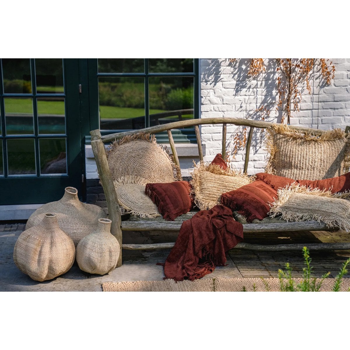 Fluwelen kussenhoes Oh my gee bordeaux - 35x100 cm