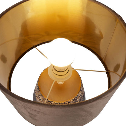 Keramische Tafellamp Bronco Beige/Grijs - 39 cm (E14)