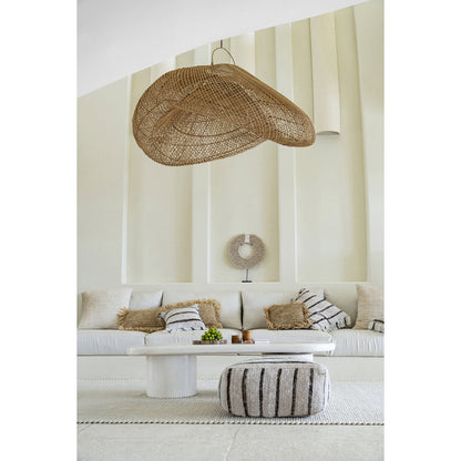Katoenen kussenhoes Oh my gee boheems wit - 40 cm
