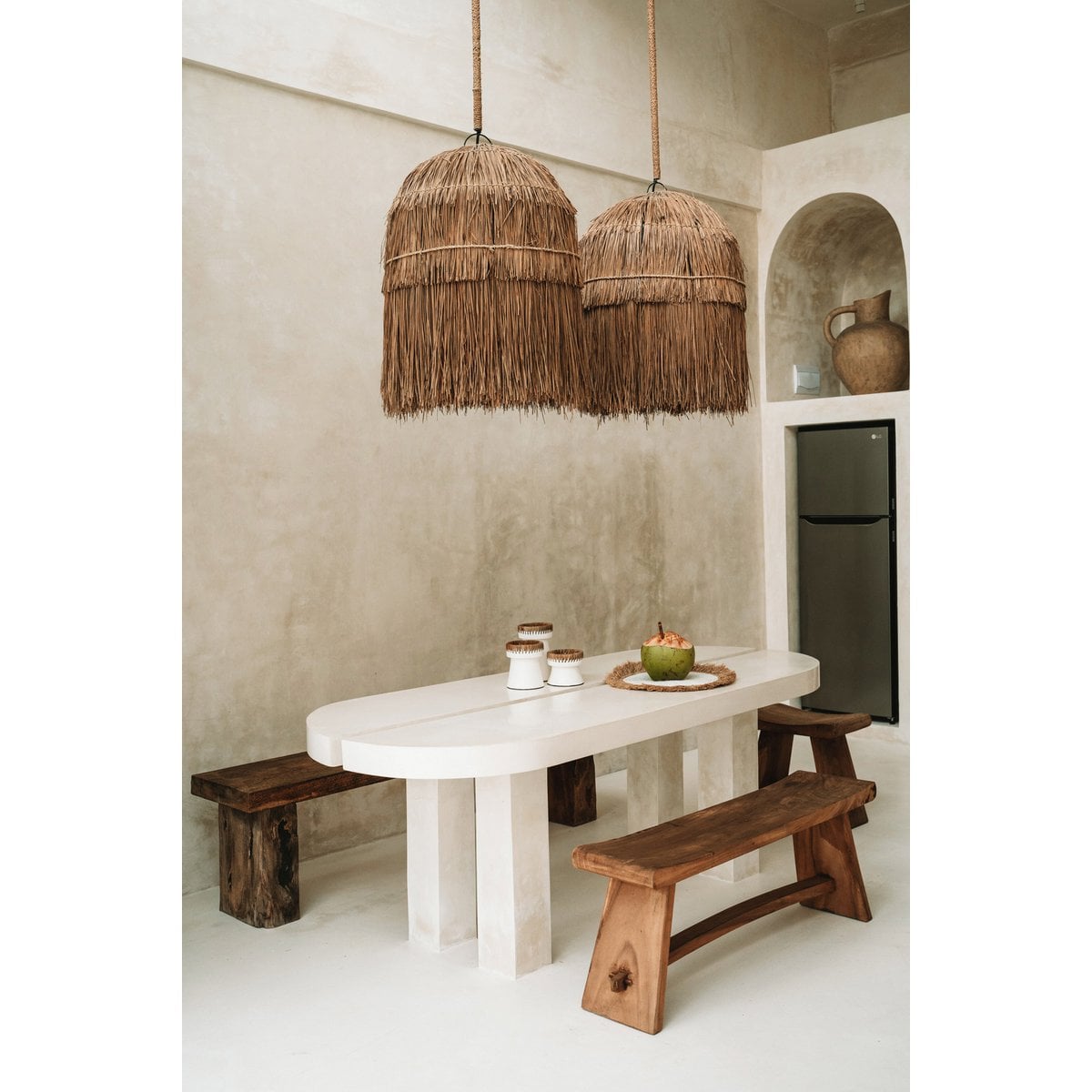 Massief houten bank Suar naturel - 120 cm