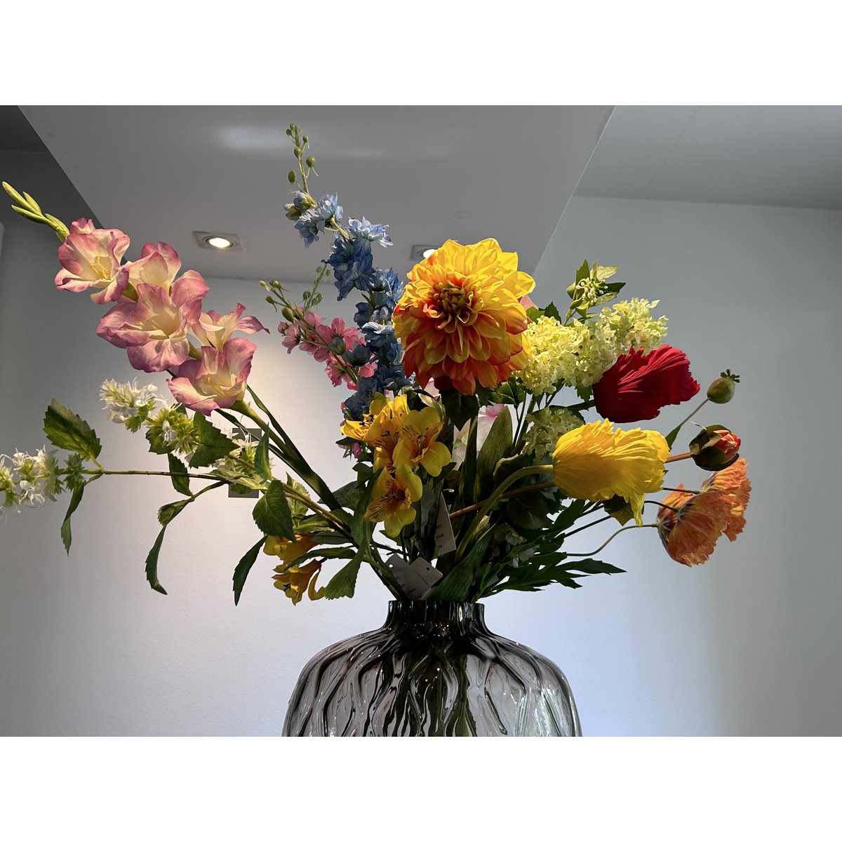 Zijden bloemen met vaas YF-1844 multicolor
