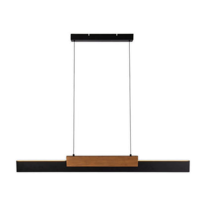 LED Hanglamp Wiebke Hout/Zwart - 120 cm (Dimbaar)