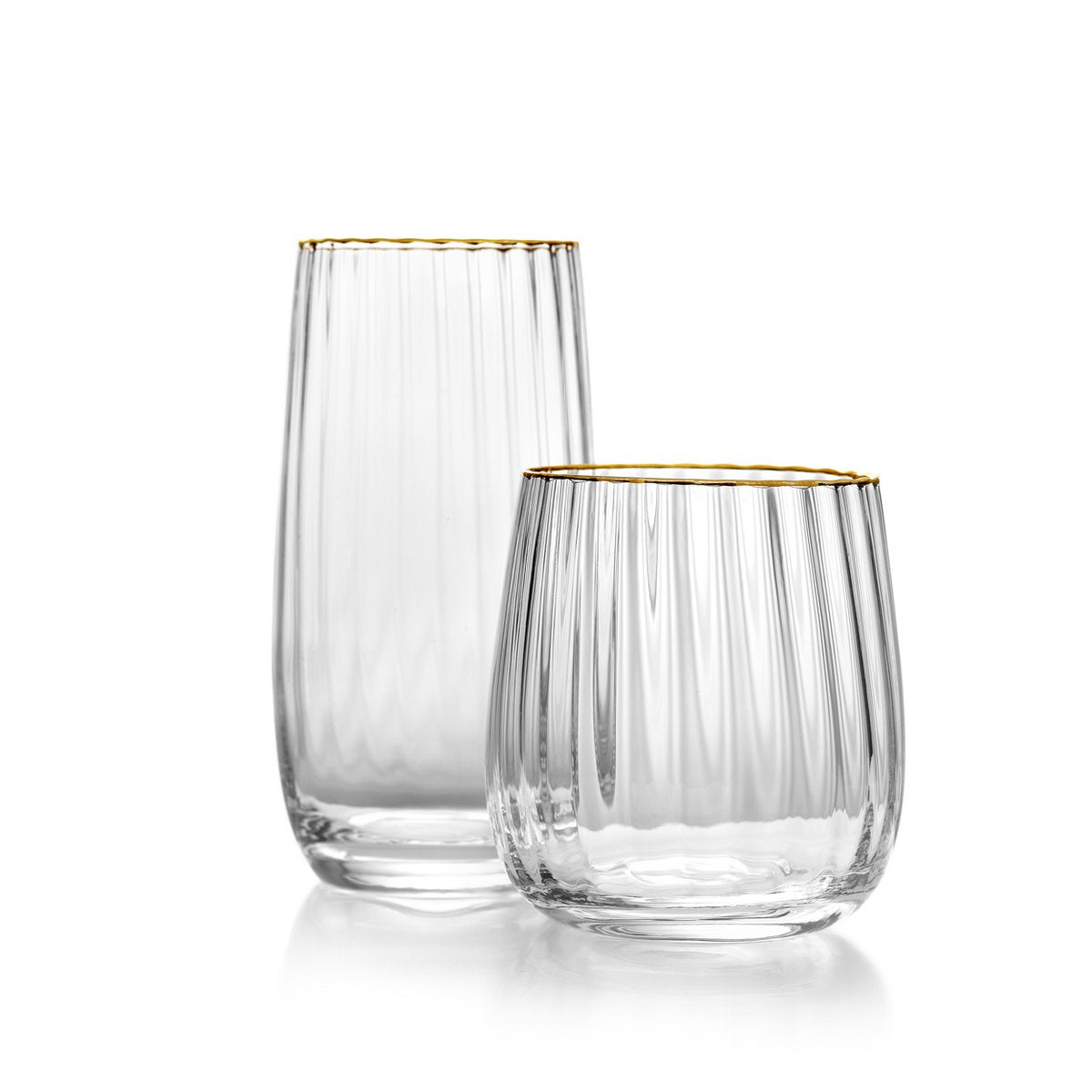 Glazen tumbler Golden rim goud