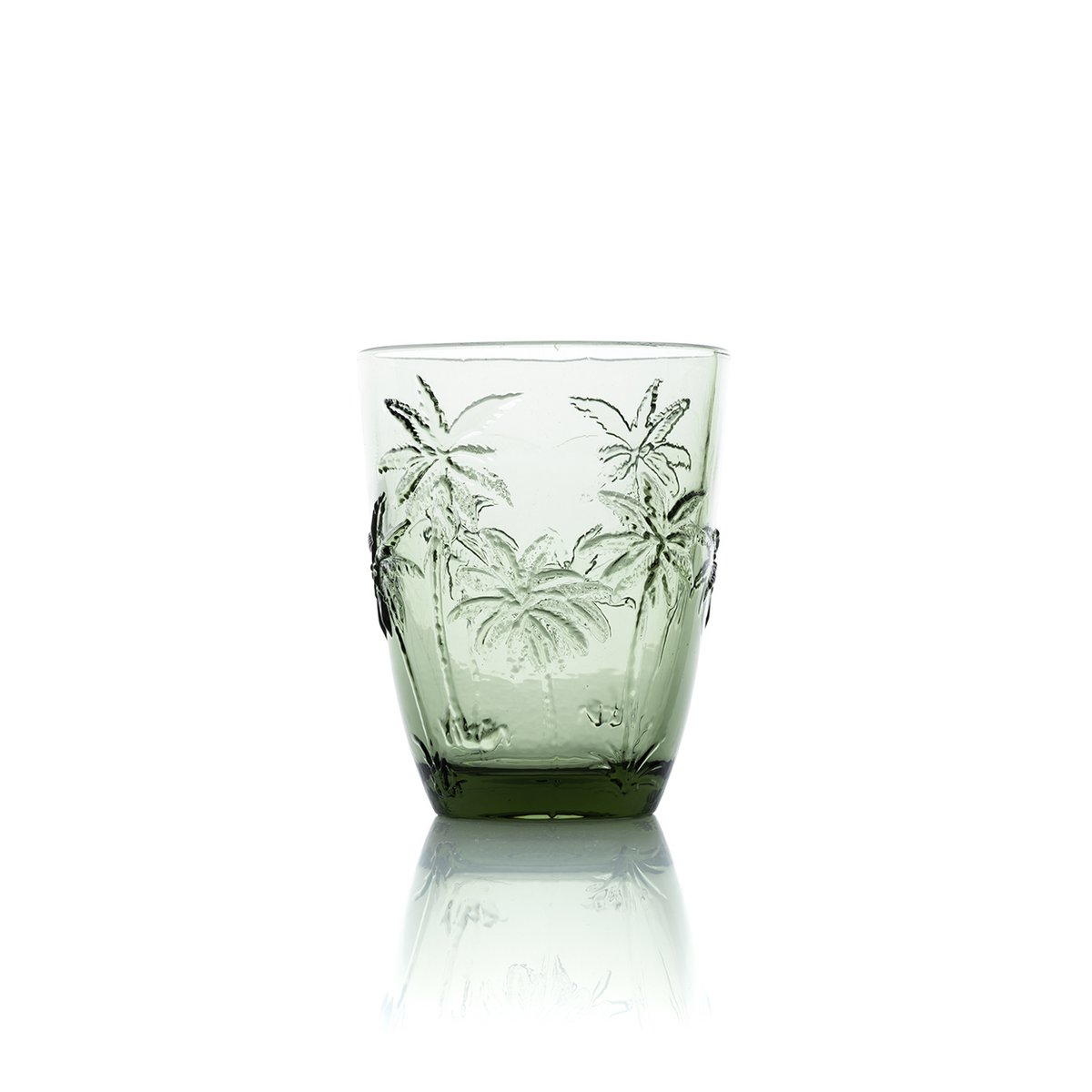 Glazen waterglas Palm breeze groen