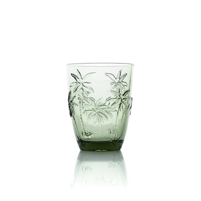 Glazen waterglas Palm breeze groen