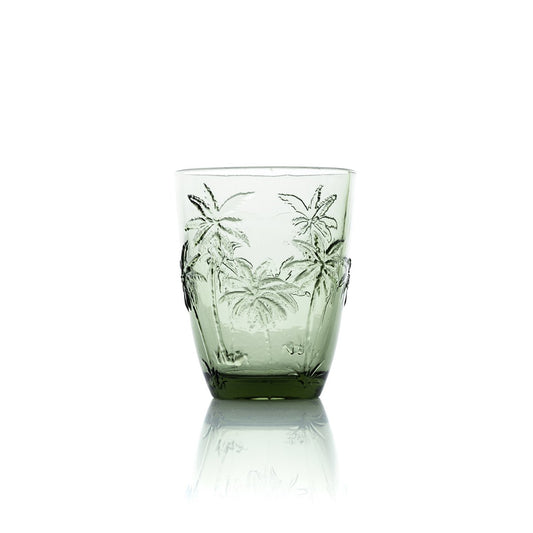 Glazen waterglas Palm breeze groen