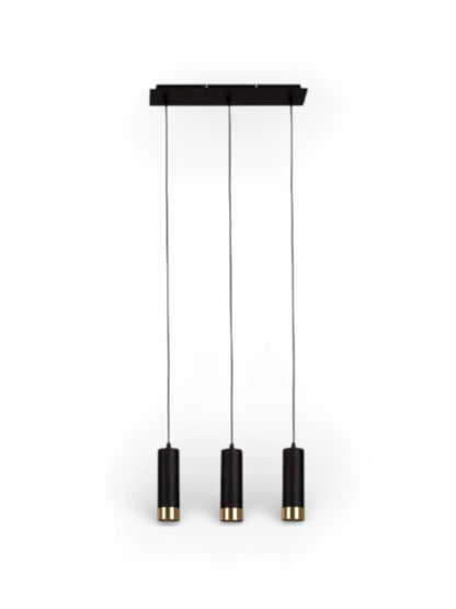 Hanglamp Fridu 3-Lichts Mat Zwart - 48 cm (GU10)