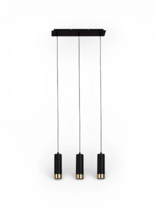 Hanglamp Fridu 3-Lichts Mat Zwart - 48 cm (GU10)