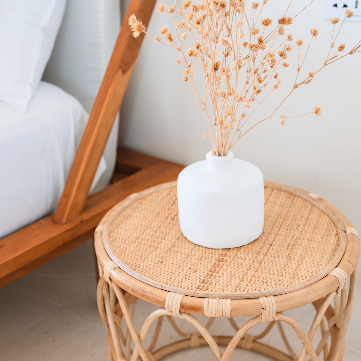 Bijzettafel Rotan Muara Beige - Ø 45 cm