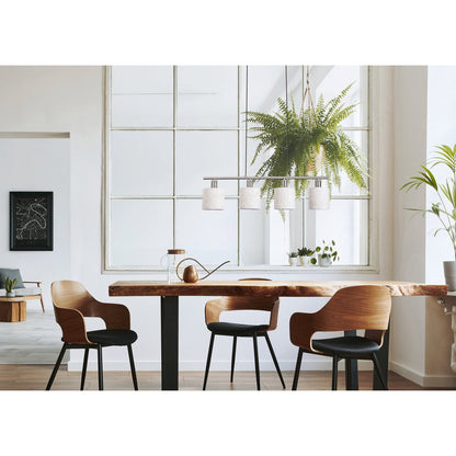 Hanglamp Maron 4-Lichts Satijn/Naturel (E14)