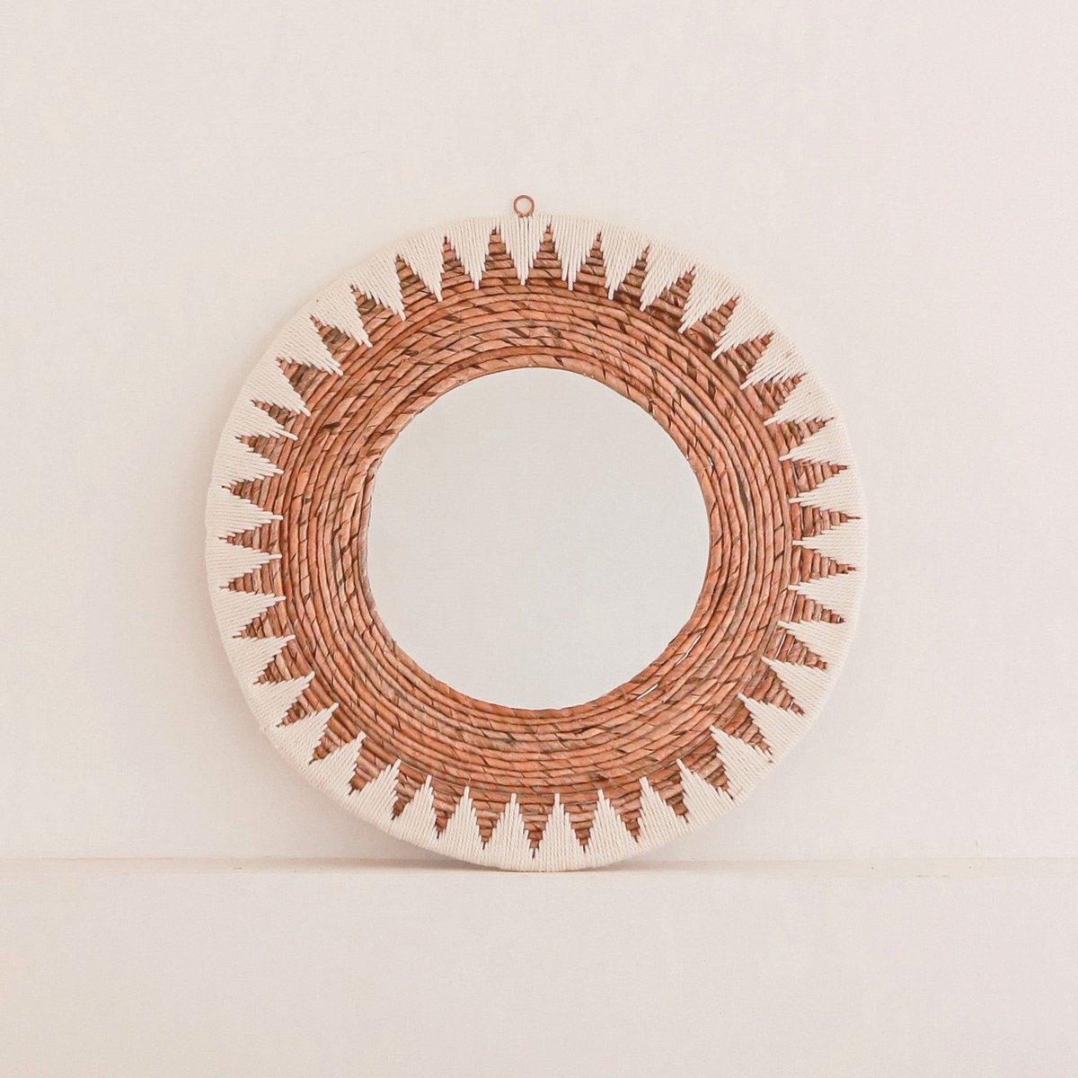 Wandspiegel Boho Awan Katoen - Ø 60 cm