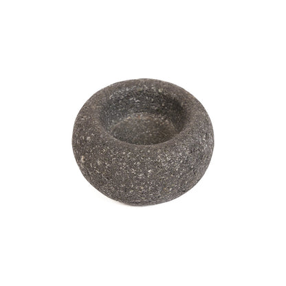 Lavasteen zoutkom Lava stone bowl zwart