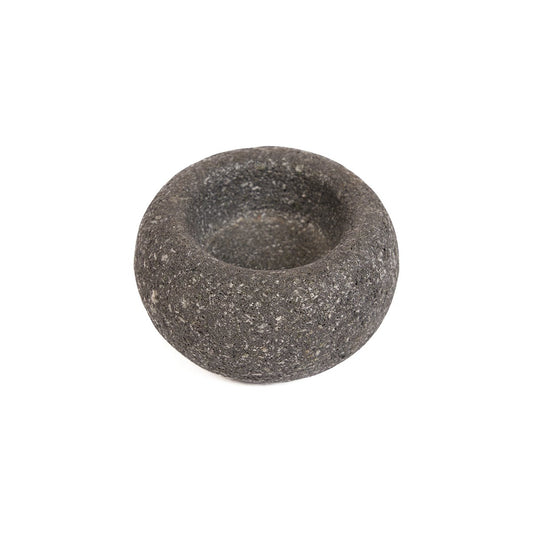 Lavasteen zoutkom Lava stone bowl zwart