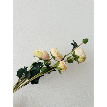 Kunstbloemen boeket Ranonkels champagne - 55 cm
