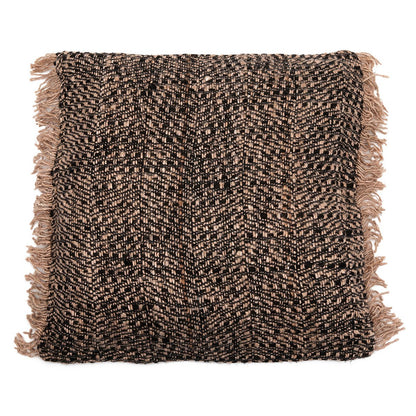 Katoen kussenhoes Oh my gee zwart koper - 60x60 cm