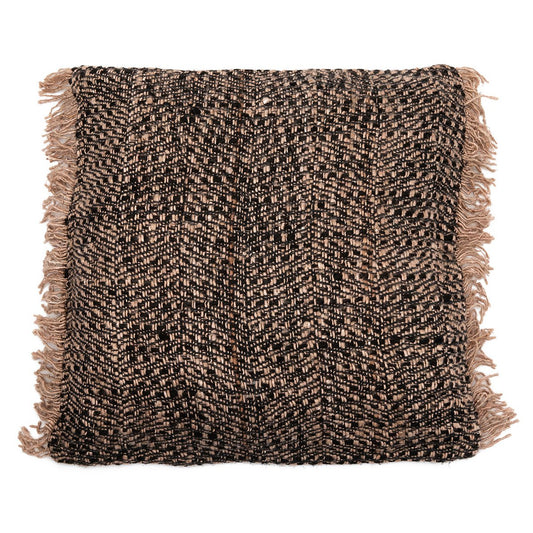 Katoen kussenhoes Oh my gee zwart koper - 60x60 cm