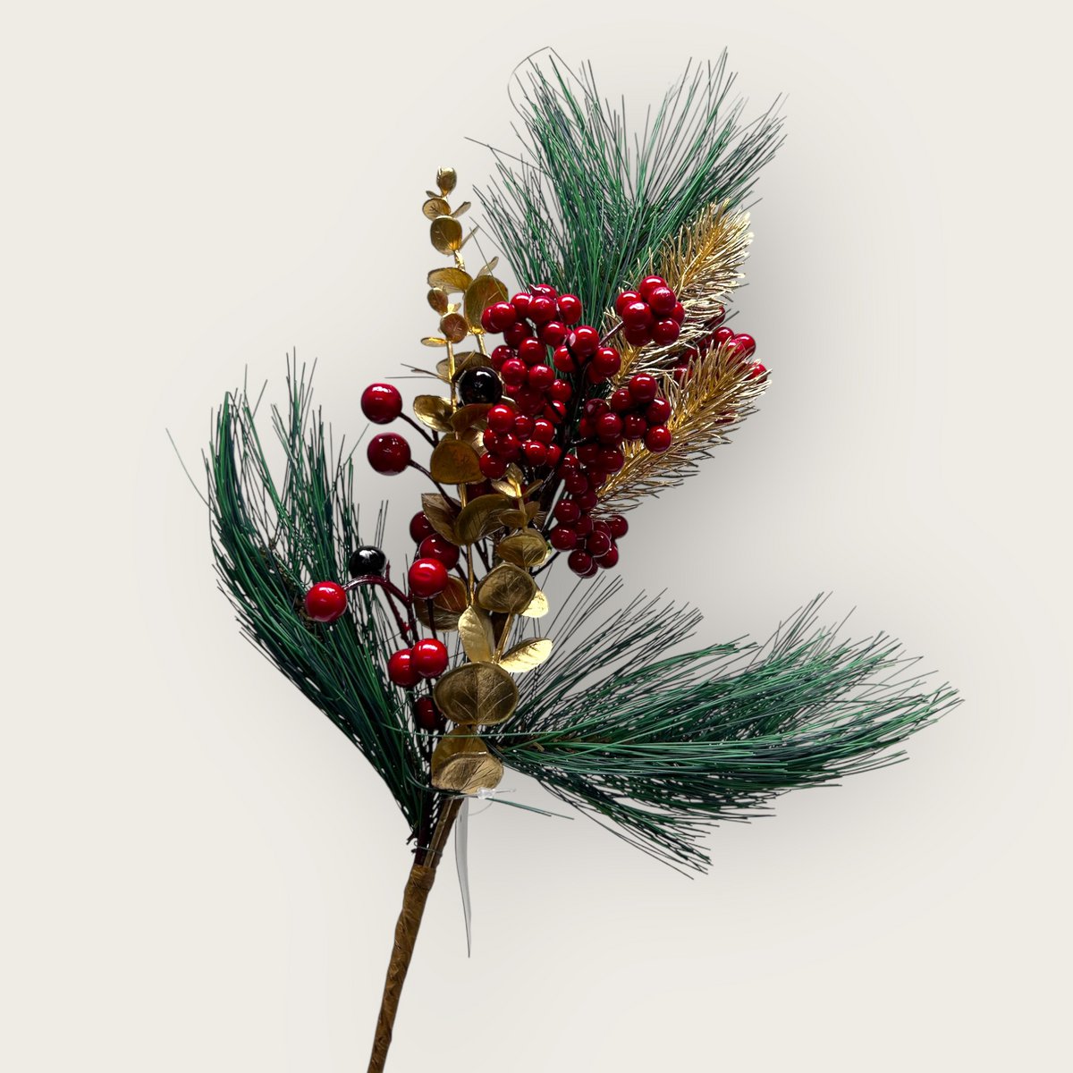 Zijden kunstbloem Kerstbloemcombinatie - 61 cm