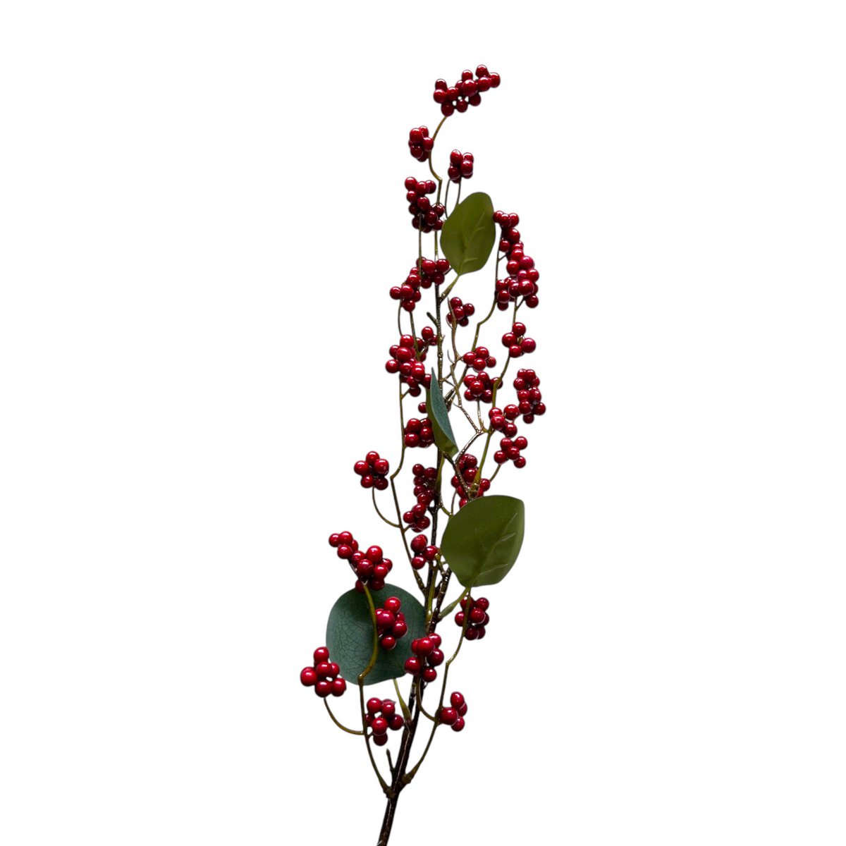 Zijden kunstbloem Vrucht rood - 83 cm