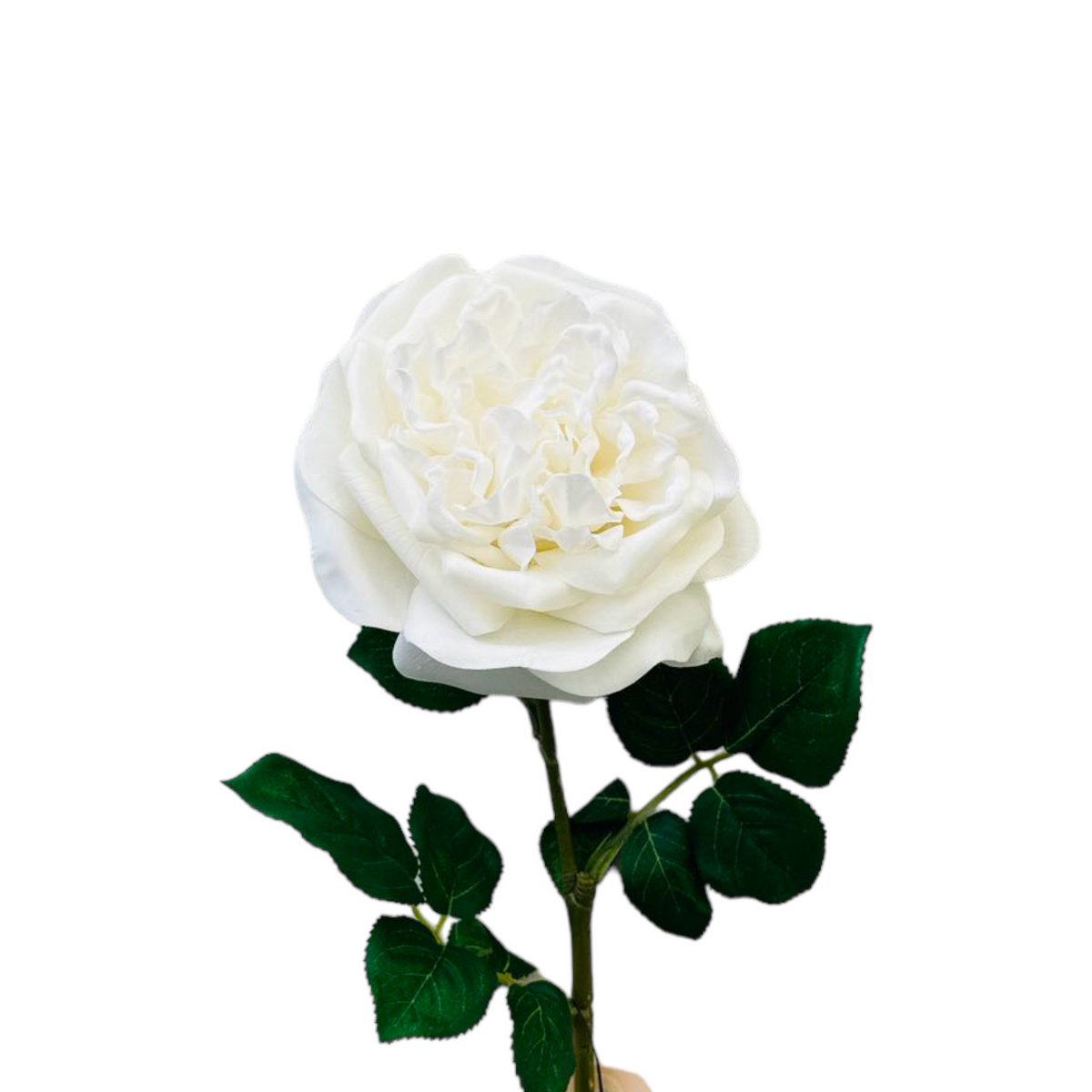 Kunstbloem Rose wit (Set van 2)