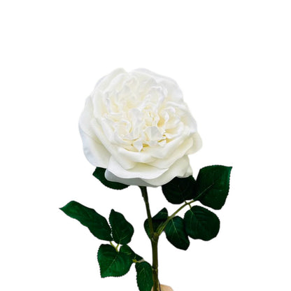 Kunstbloem Rose wit (Set van 2)
