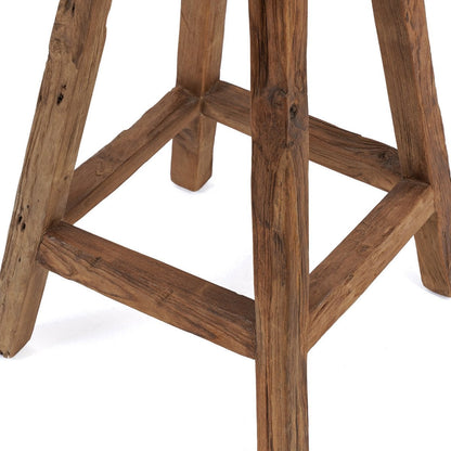 Teakhout barkruk Shibori naturel
