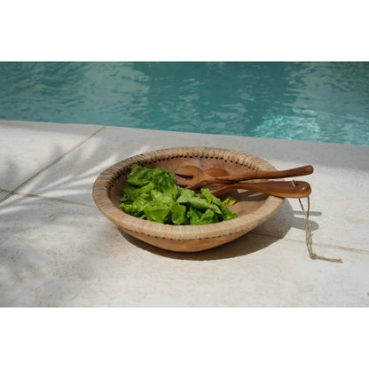 Teakhouten kom Like me naturel - 30 cm
