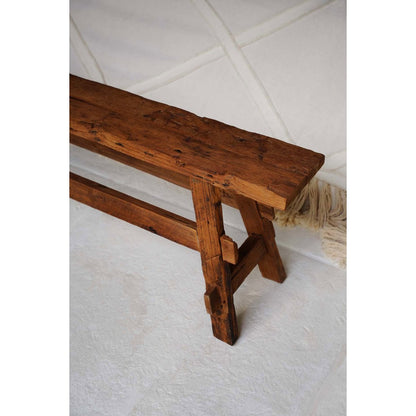 Houten bank naturel