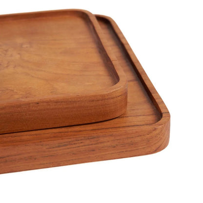Teak vierkant bord Classic naturel - M