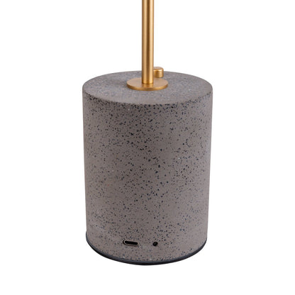Acculamp Seta Zwart Metaal/Beton - 30 cm