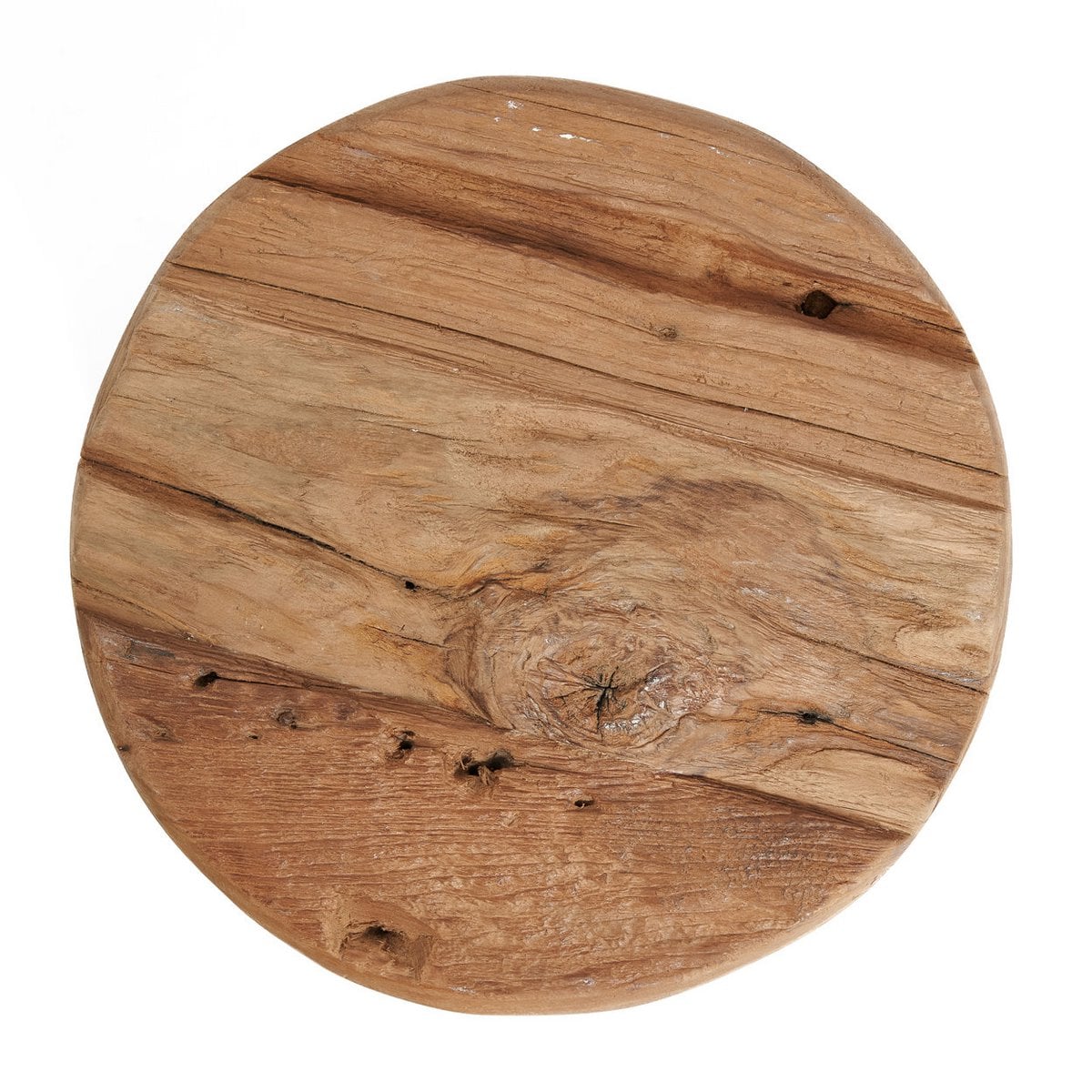 Teakhouten kruk Yatai naturel - S