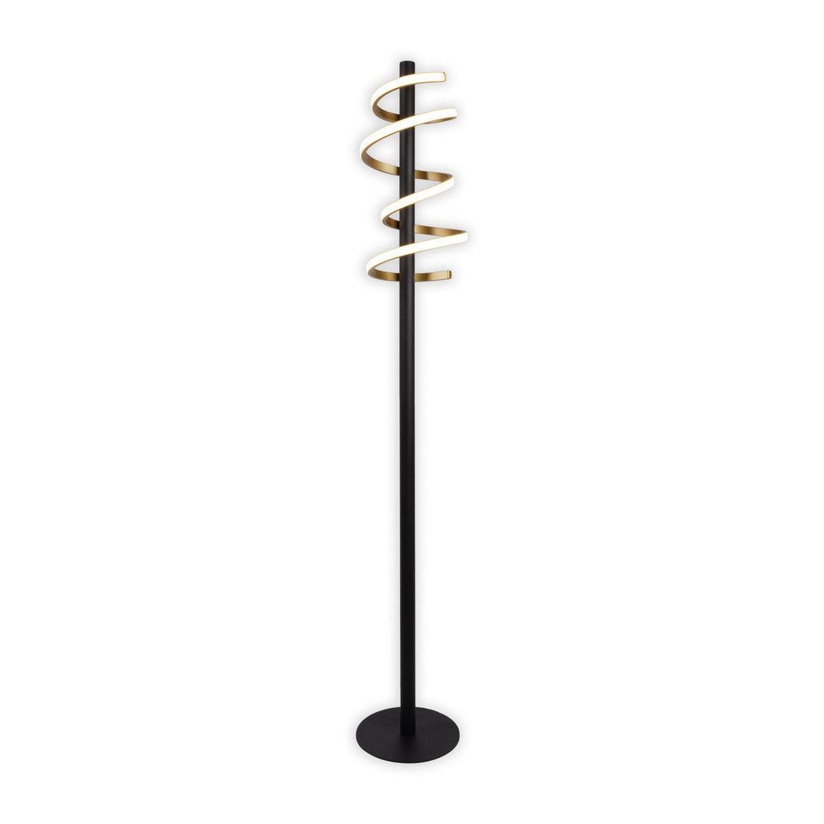 LED Vloerlamp Belleza Zwart/Goud - 140 cm