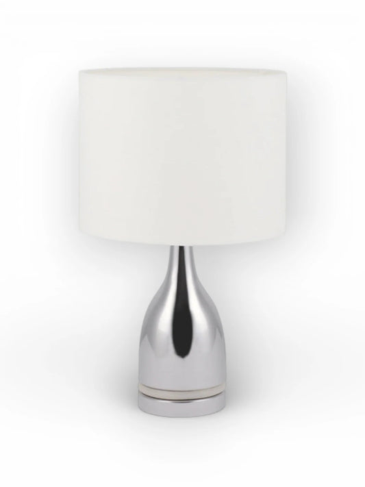 LED Tafellamp Cosima Chroom/Wit - 43,5 cm (E14)