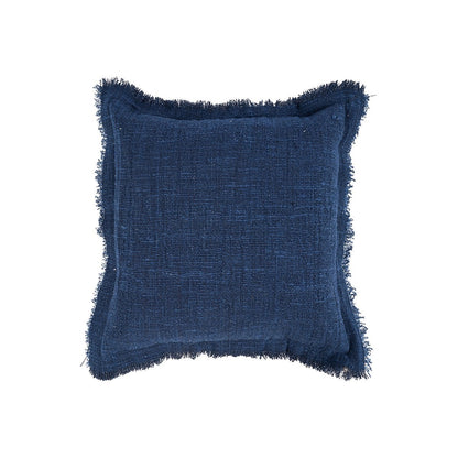 Kussenhoes Azure fringe indisch blauw - 50 cm