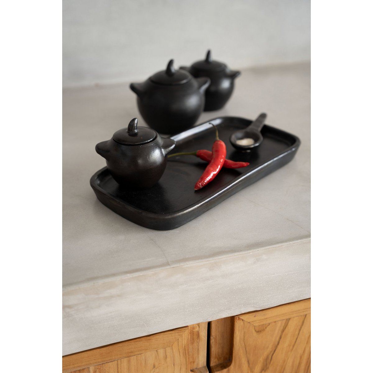 Tapasbord Verbrand diepzwarte - 19 cm