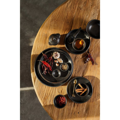 Terracotta bord The Burned Deep Plate zwart - M
