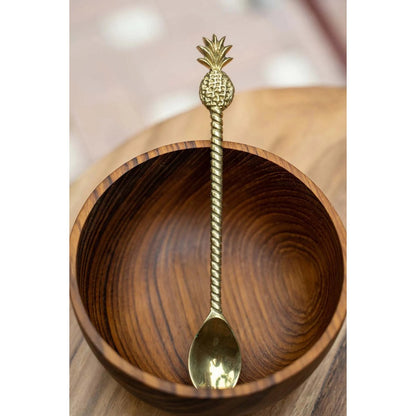 Teakhouten saladekom The teak wortel salade bowl naturel