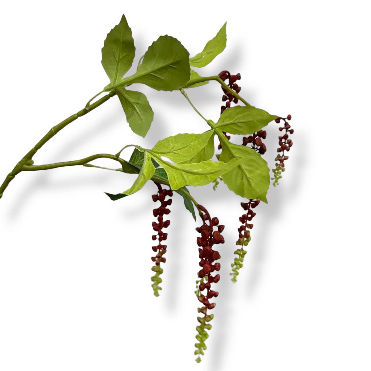 Zijden kunstbloem Phytolacca americana rood - 65 cm
