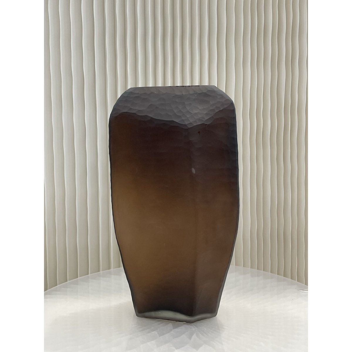Glazen vaas V14686-380chocolade bruin