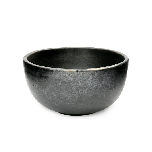 Gebrande terracotta schaal The burned bowl zwart - M